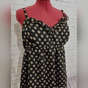 Torrid swing spaghetti adjustable strap black tank (Size 1)